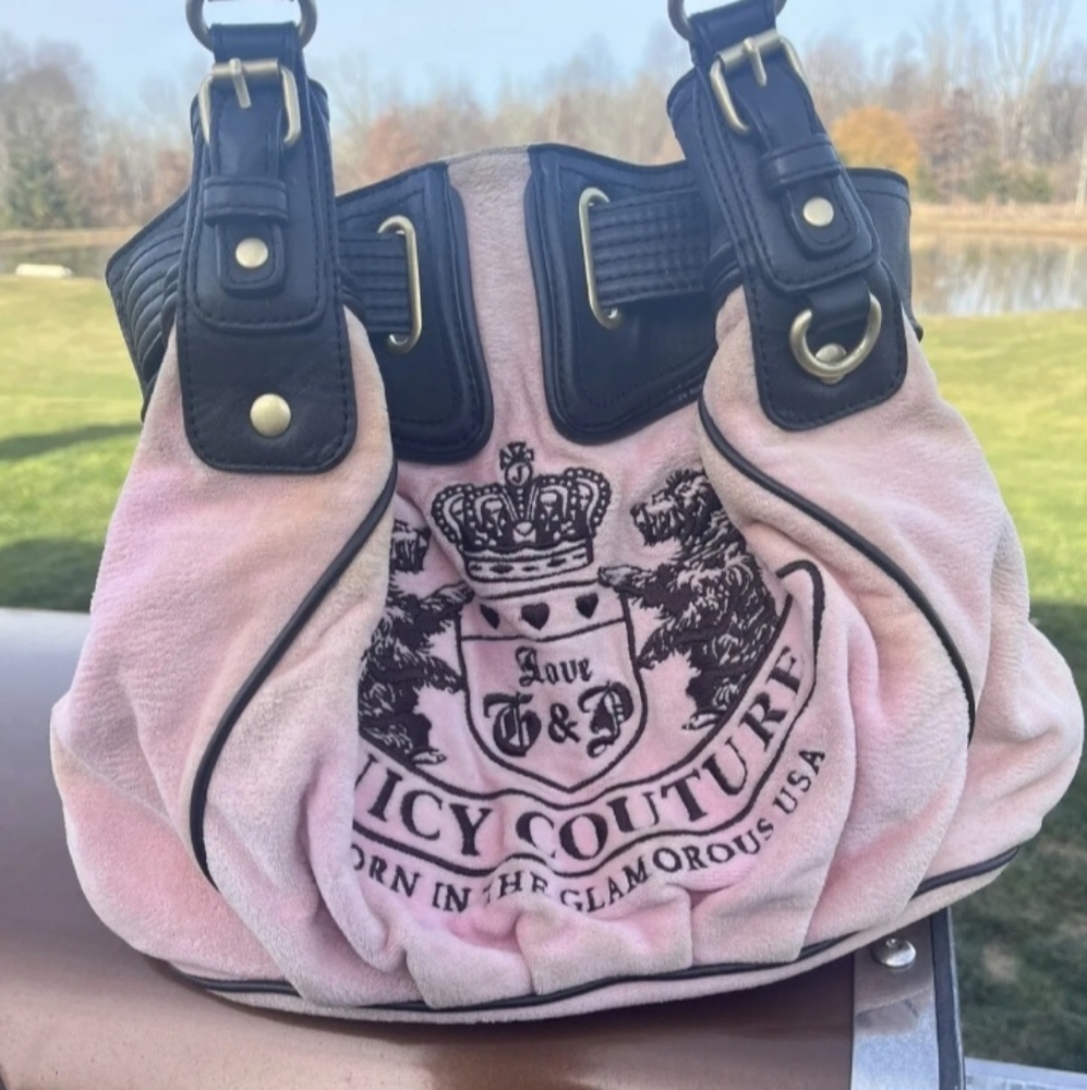 Y2k   JUICY COUTURE baby pink bag WITH STAINS